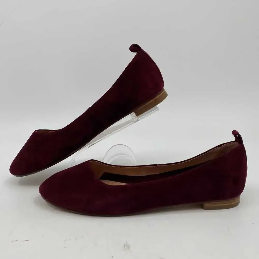 Caslon Dark Red Suede Flats | Women’s Size 7